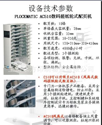 【進口PLOCKMATIC AC510數碼搓紙輪式配頁機】價格_廠家_圖片 -